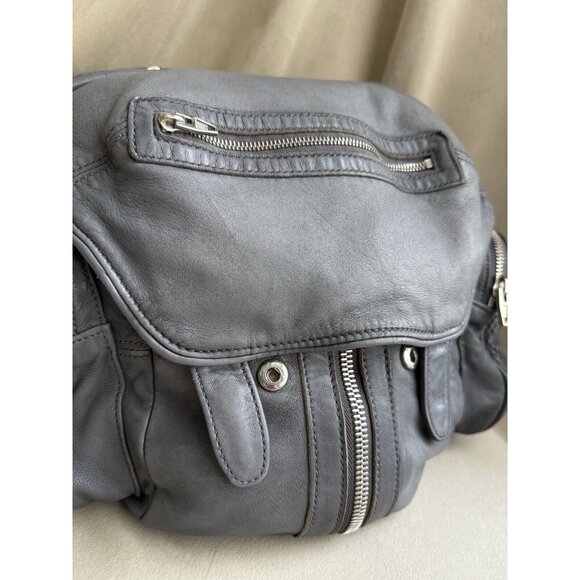 Alexander Wang Marti Grey Leather Backpack Shoulder Bag - Picture 3 of 12